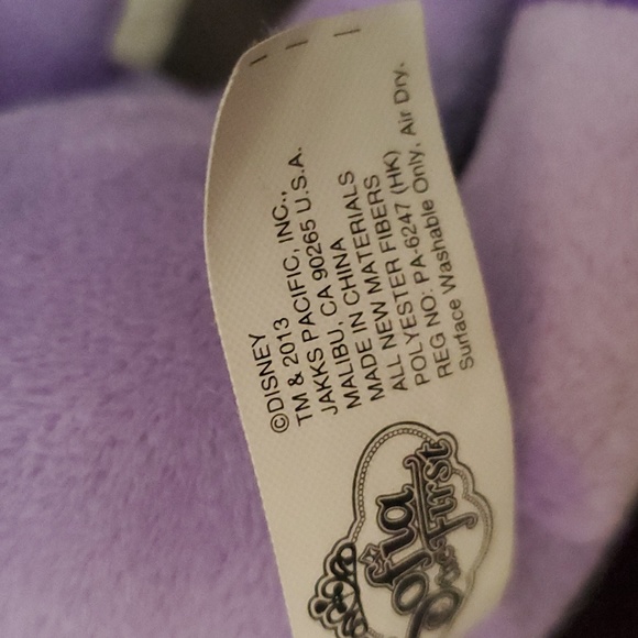 Sofia the first purple Pegasus unicorn plush - Picture 3 of 4